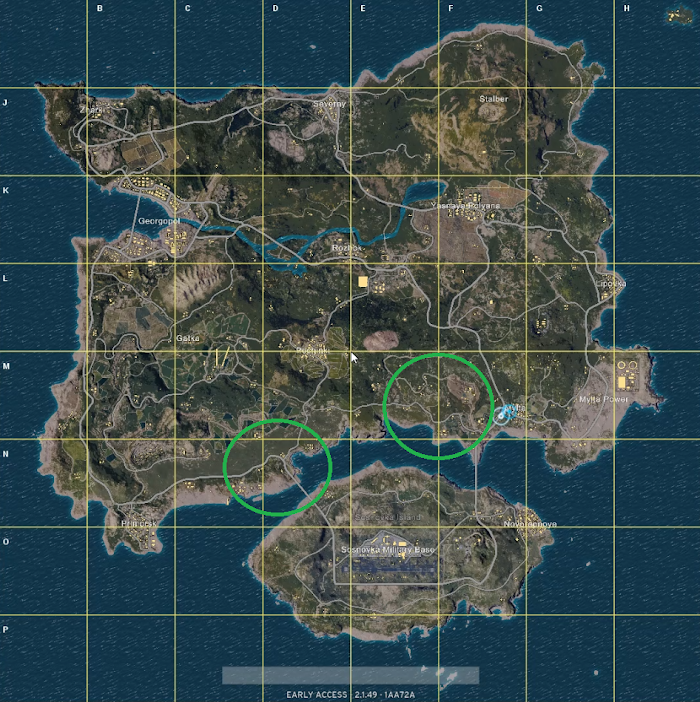 絕地求生 Playerunknown's Battlegrounds 跳傘位置推薦與分析