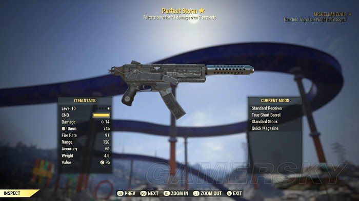 異塵餘生76 (Fallout 76) 10公厘衝鋒槍取得方法