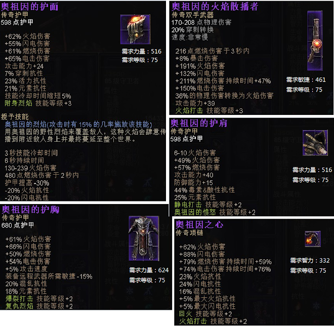 恐怖黎明 (Grim Dawn) 全B31紫色套裝外觀與屬性分享
