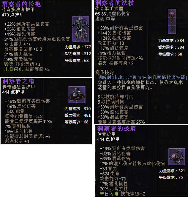 恐怖黎明 (Grim Dawn) 全B31紫色套裝外觀與屬性分享