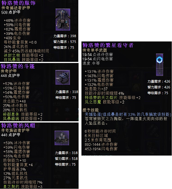 恐怖黎明 (Grim Dawn) 全B31紫色套裝外觀與屬性分享