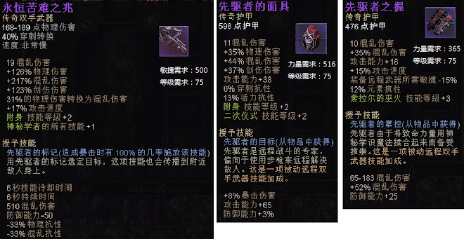 恐怖黎明 (Grim Dawn) 全B31紫色套裝外觀與屬性分享