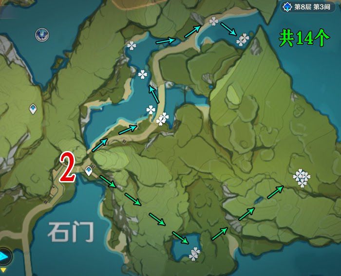 原神 (Genshin Impact) 1.3版蓮蓬採集路線參考