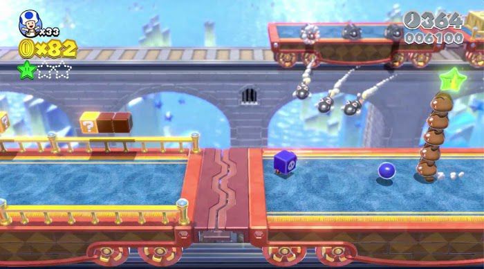 超級瑪利歐 3D世界 狂怒世界 (Super Mario 3D World) 世界3-列車