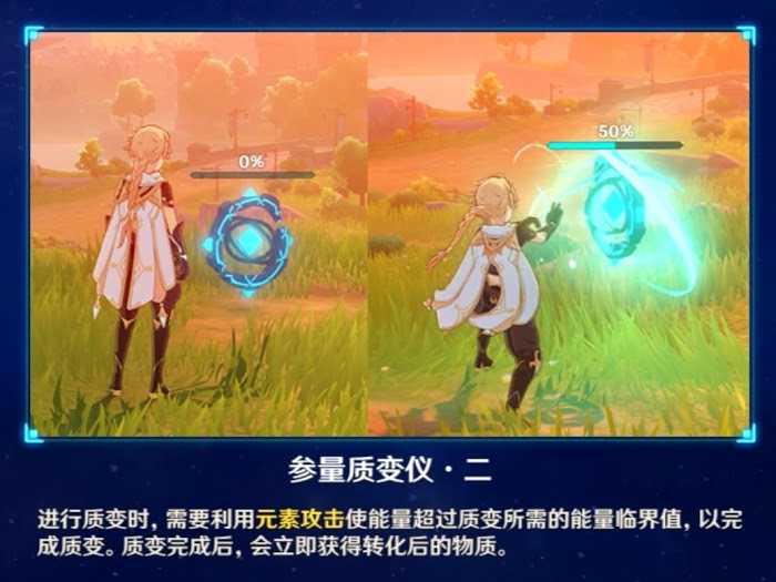 原神 (Genshin Impact) 參量質變儀產物生成規律