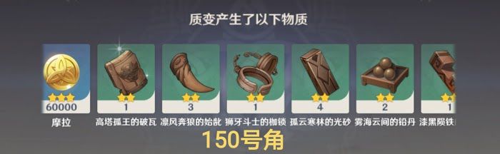 原神 (Genshin Impact) 參量質變儀產物生成規律