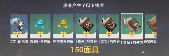 原神 (Genshin Impact) 參量質變儀產物生成規律