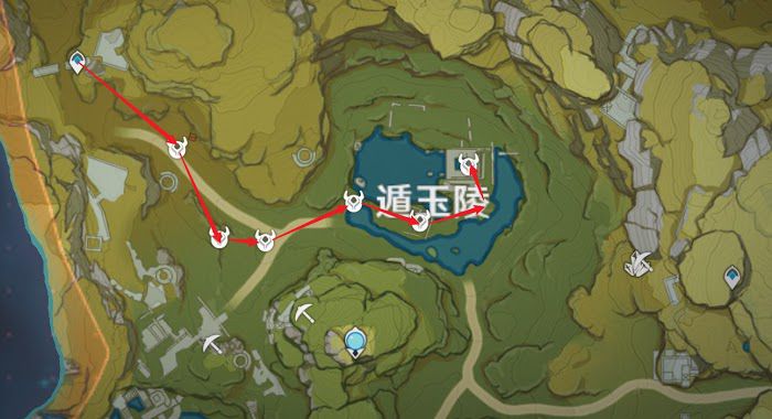 原神 (Genshin Impact) 羅莎莉亞突破材料採集路線規劃