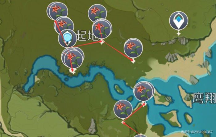 原神 (Genshin Impact) 1.4版風車菊採集路線分享