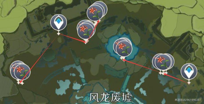 原神 (Genshin Impact) 1.4版風車菊採集路線分享