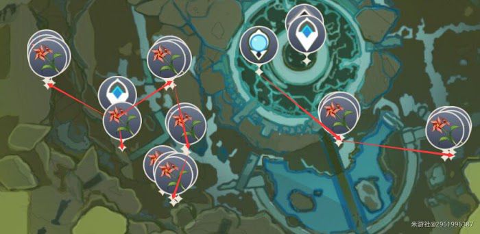 原神 (Genshin Impact) 1.4版風車菊採集路線分享