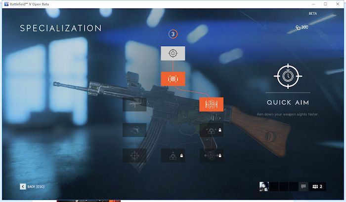戰地風雲5 (Battlefield V) Beta武器升級路線與升級效果分享