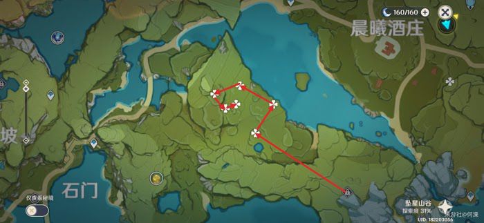 原神 (Genshin Impact) 蒲公英收集路線展示