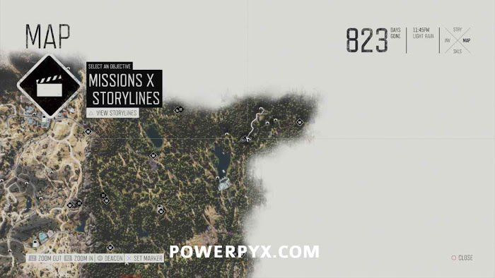 往日不再 (Days Gone) 全藥草收集點與地圖示意