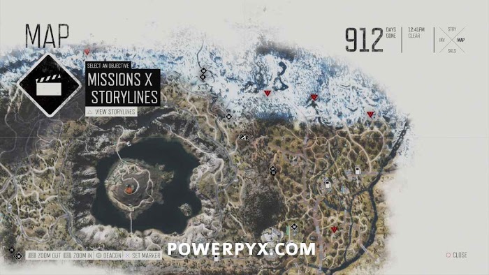 往日不再 (Days Gone) 全藥草收集點與地圖示意