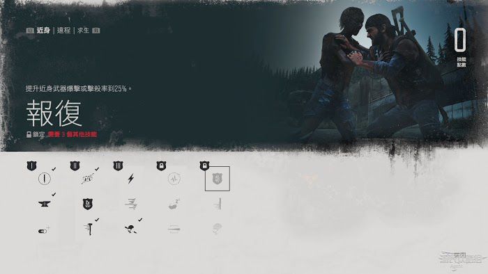 往日不再 (Days Gone) 近身技能與效果說明