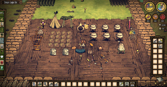 飢荒 (Don't Starve) 海難精美基地佈局圖與猴子刷肉方法