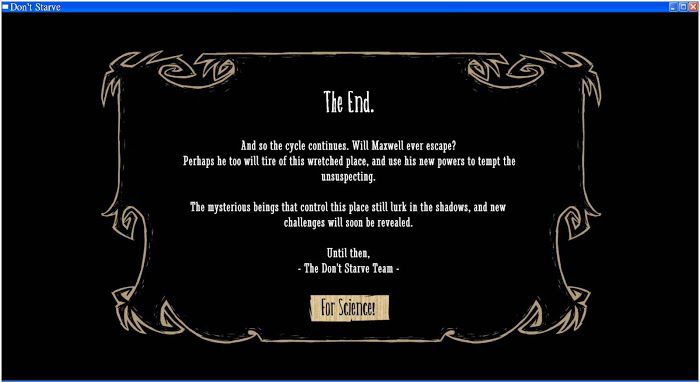 飢荒 (Don't Starve) 冒險模式大結局與隱藏結局劇情解析
