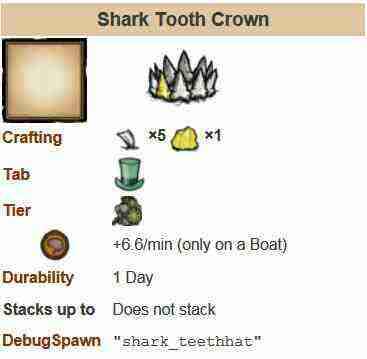 飢荒 (Don't Starve) 海難季節特點與食譜道具合成表