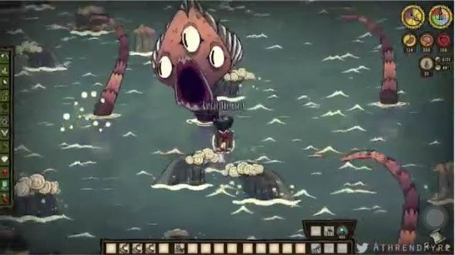 飢荒 (Don't Starve) 海難新BOSS海怪Quacken召喚方法與掉落