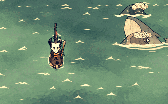 飢荒 (Don't Starve) 海難鯨魚走位元打法與動態圖