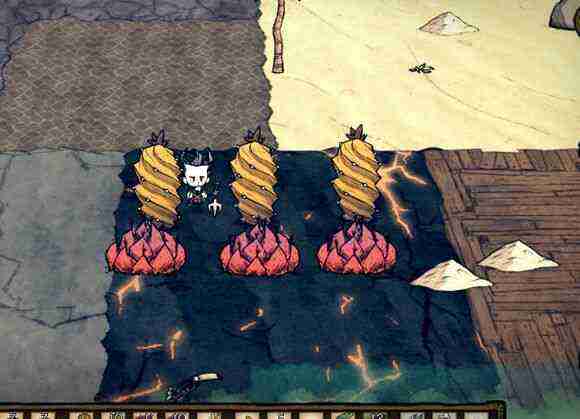 飢荒 (Don't Starve) 海難黑曜石科技與火山植物等技巧詳解
