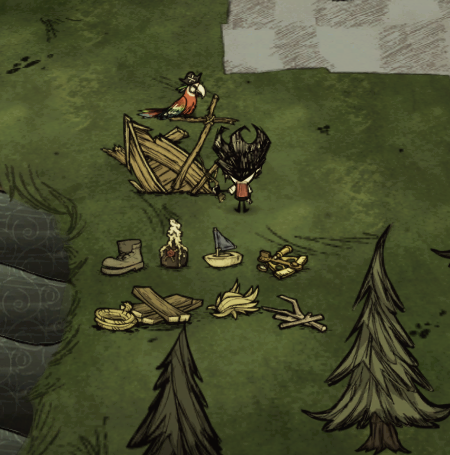 飢荒 (Don't Starve) 鸚鵡與沉船內容圖文解析