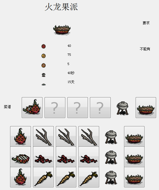 飢荒 (Don't Starve) 食譜大全與食物製作方法屬性圖文分享