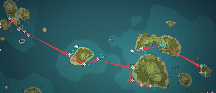 原神 (Genshin Impact) 1.6版萬葉突破材料海靈芝採集路線
