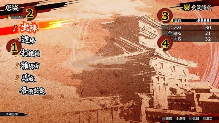 戰國無雙5 (SAMURAI WARRIORS 5) 居城升級條件與解鎖內容分享