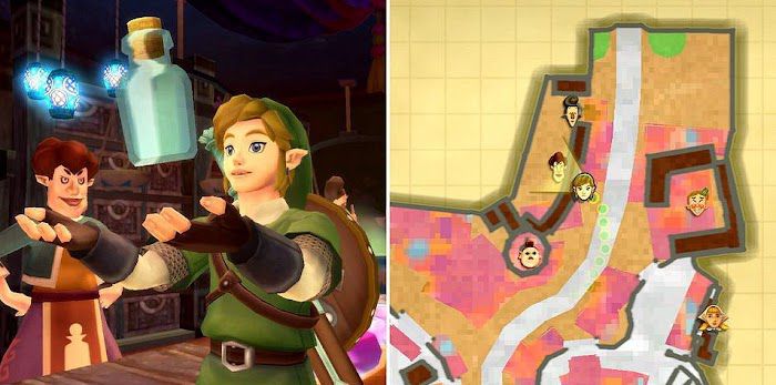 薩爾達傳說 禦天之劍 HD (Zelda Skyward Sword) 空瓶子分佈位置與收集攻略