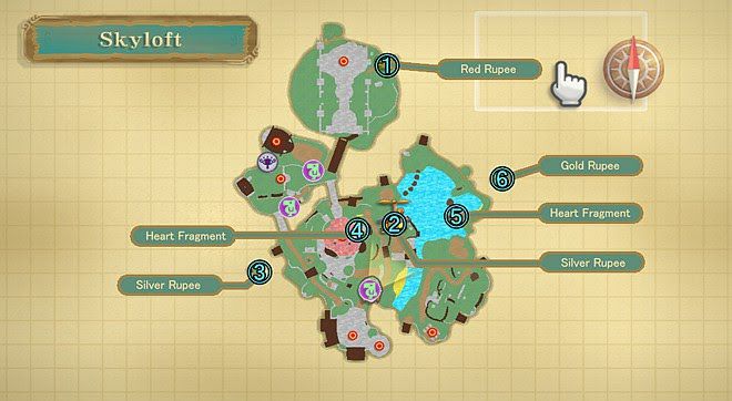 薩爾達傳說 禦天之劍 HD (Zelda Skyward Sword) 全地圖與收集要素分享
