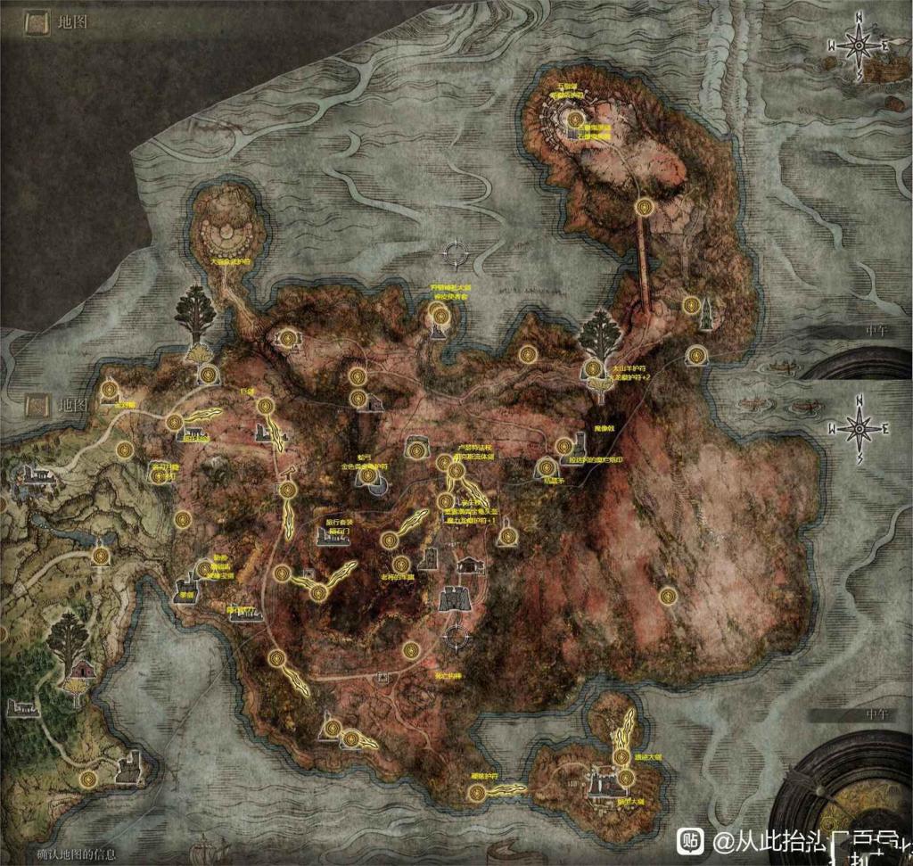 艾爾登法環 (Elden Ring) 蓋利德BOSS與裝備、魔法等物品位置
