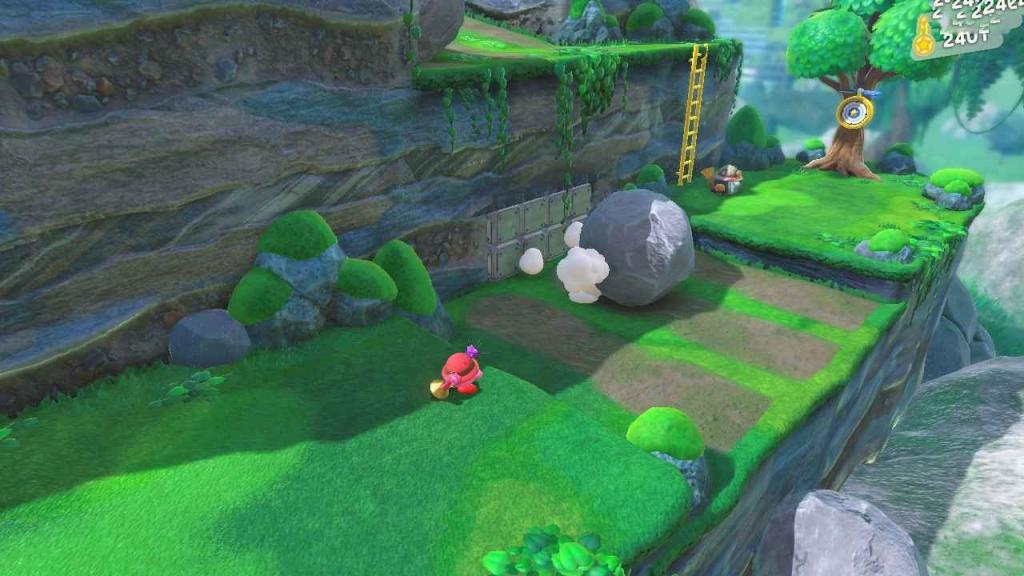 星之卡比 探索發現 (Kirby and the Forgotten Land) 1-3滾石道路收集品取得方法
