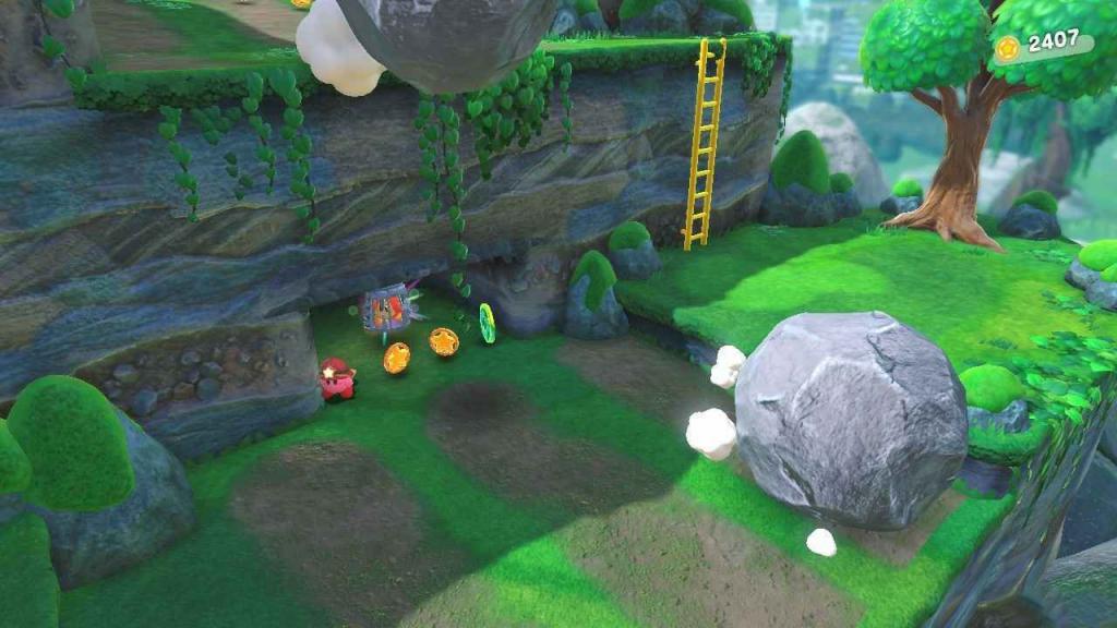 星之卡比 探索發現 (Kirby and the Forgotten Land) 1-3滾石道路收集品取得方法