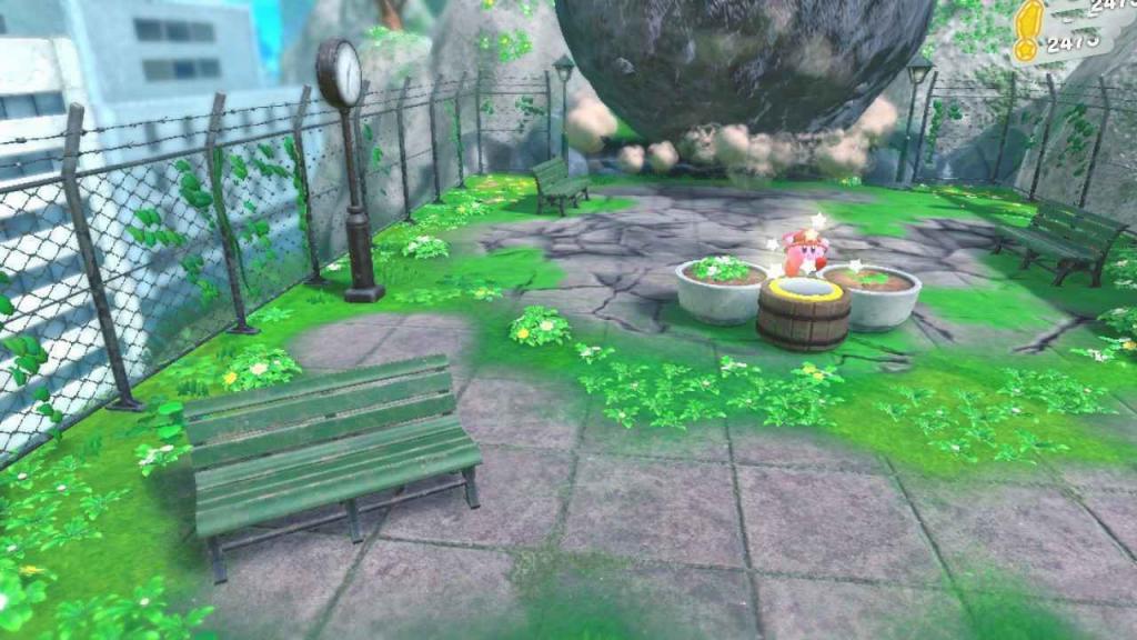 星之卡比 探索發現 (Kirby and the Forgotten Land) 1-3滾石道路收集品取得方法