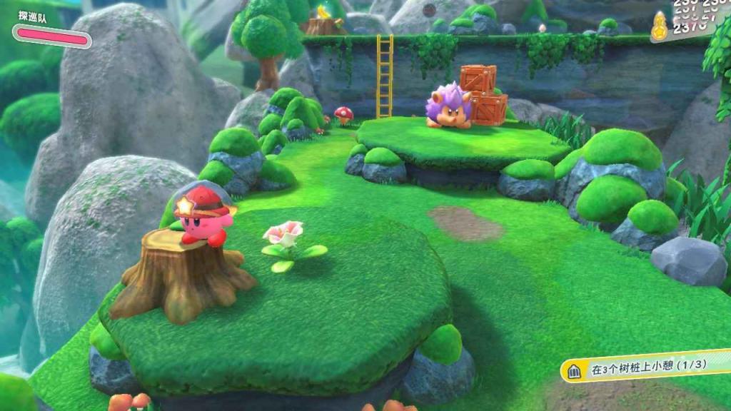 星之卡比 探索發現 (Kirby and the Forgotten Land) 1-3滾石道路收集品取得方法