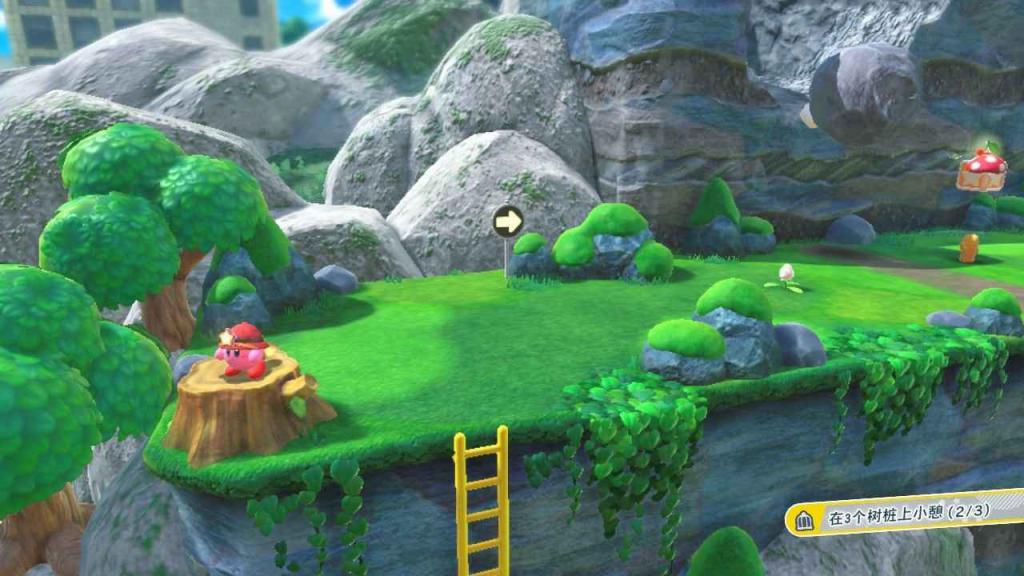 星之卡比 探索發現 (Kirby and the Forgotten Land) 1-3滾石道路收集品取得方法