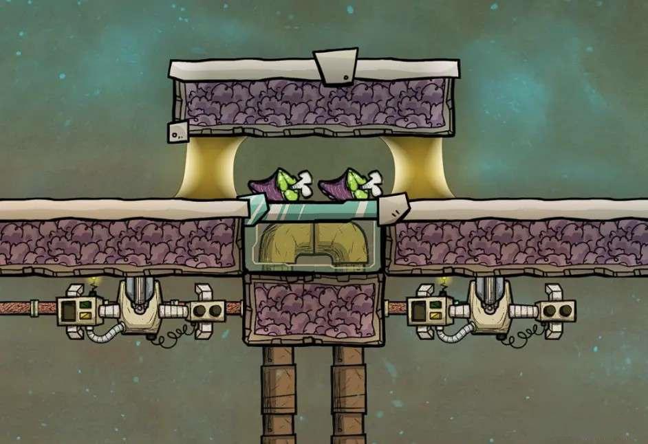 缺氧 (Oxygen Not Included) 食物永久保鮮模組佈局參考