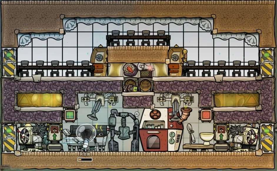 缺氧 (Oxygen Not Included) 食物永久保鮮模組佈局參考