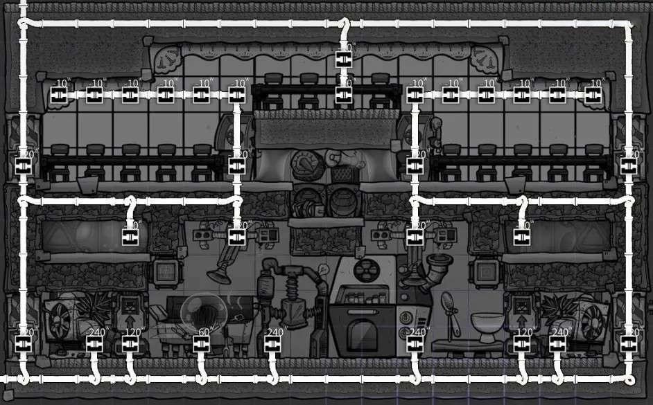 缺氧 (Oxygen Not Included) 食物永久保鮮模組佈局參考