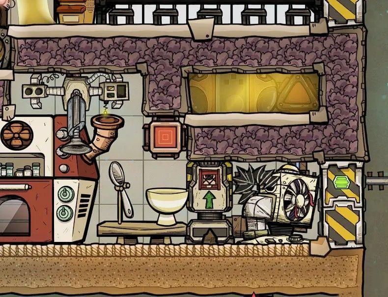 缺氧 (Oxygen Not Included) 食物永久保鮮模組佈局參考