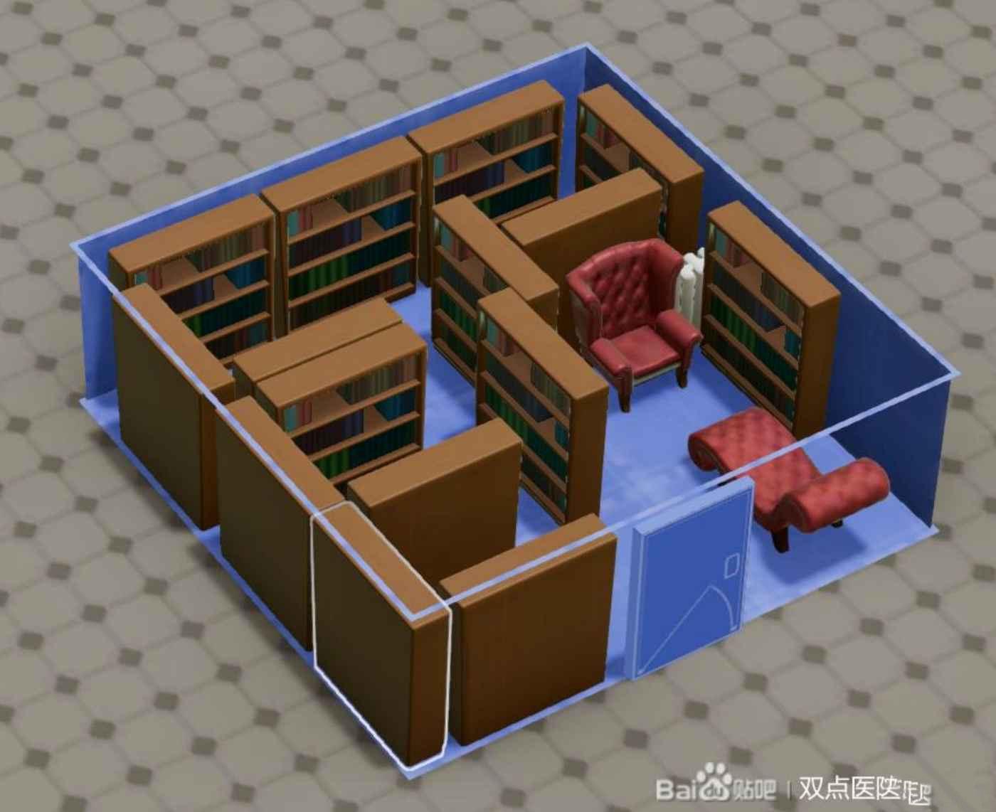 雙點醫院 (Two Point Hospital) 常用房間設備佈局參考