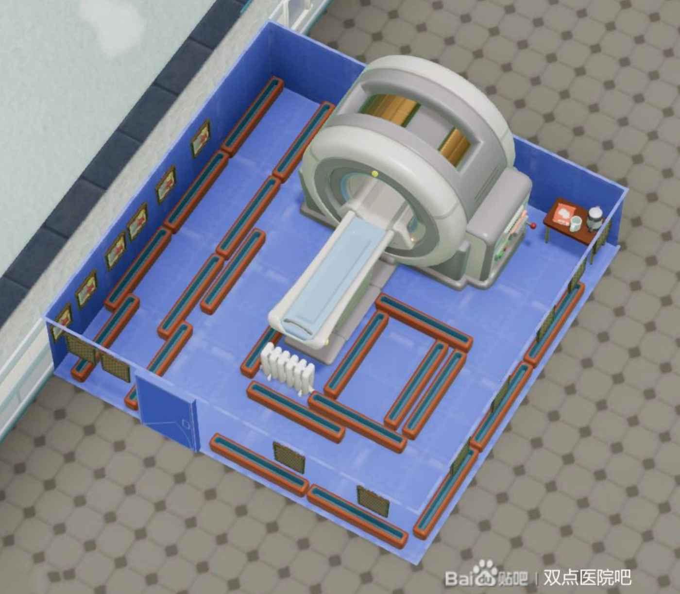 雙點醫院 (Two Point Hospital) 常用房間設備佈局參考