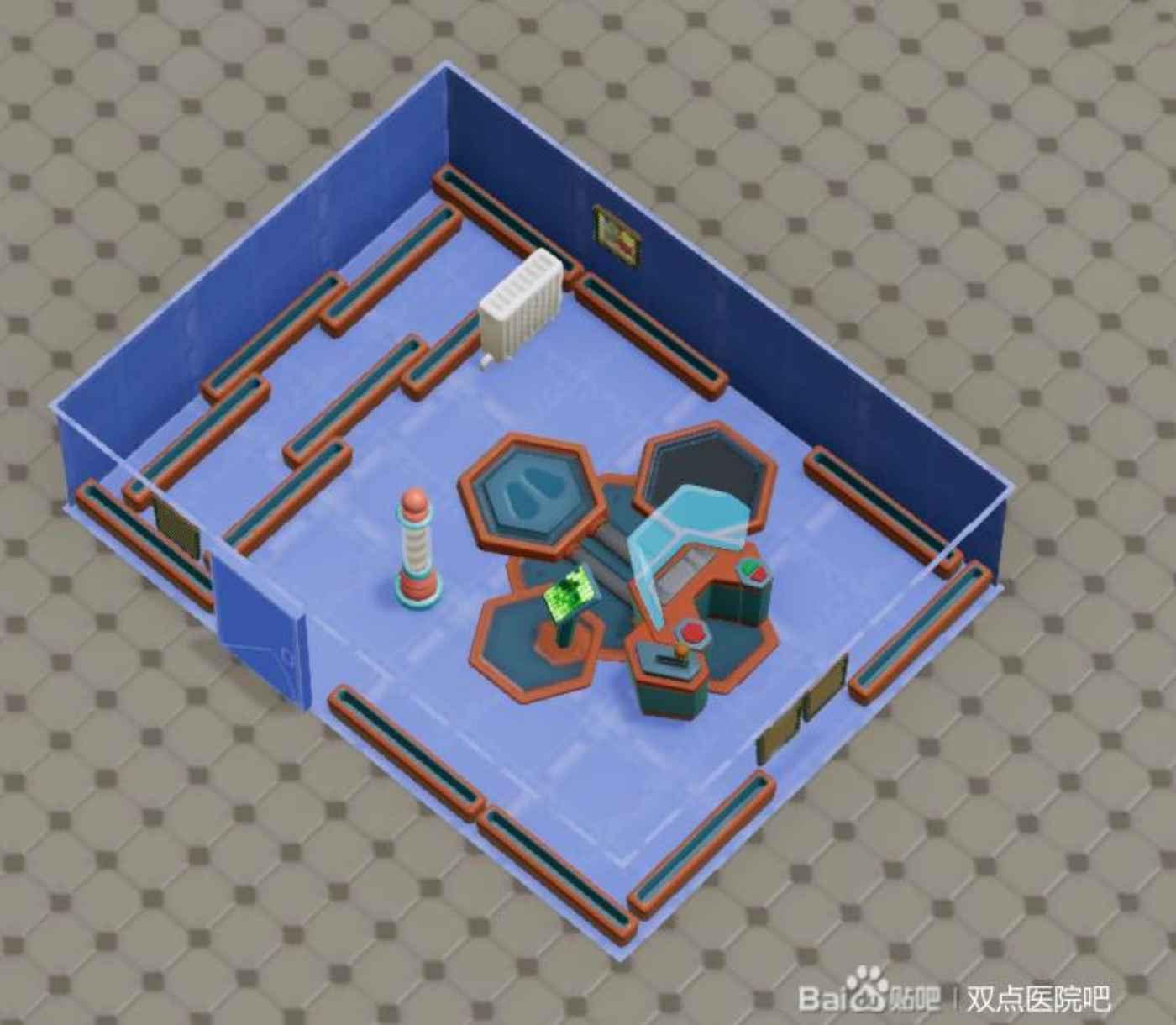 雙點醫院 (Two Point Hospital) 常用房間設備佈局參考